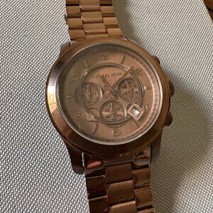 Michael Kors Runway Oversized Brown/Steel Watch